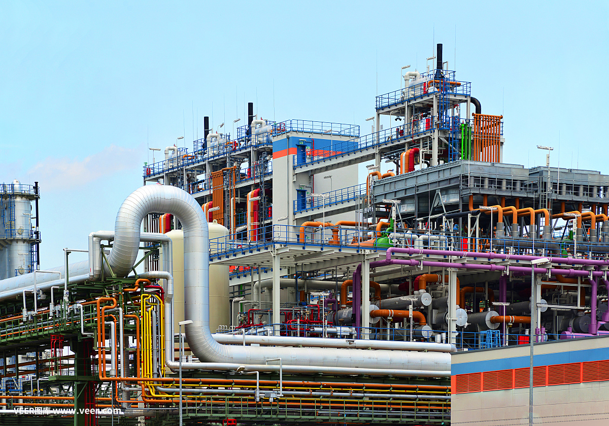 化學工業。制造化學產品的工廠。建筑和設備